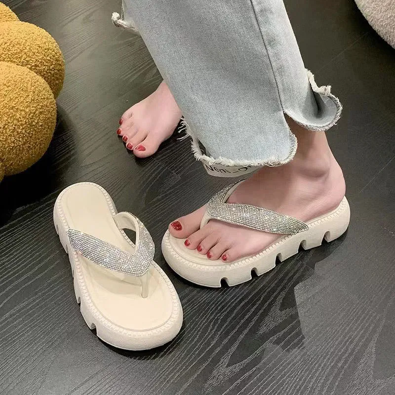 Stylish summer shiny sandals