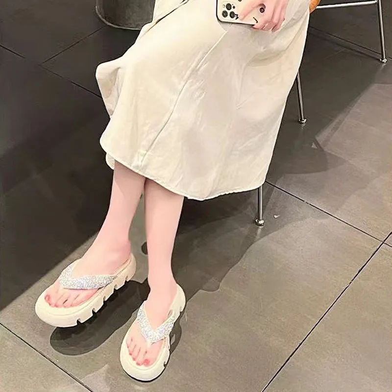 Stylish summer shiny sandals