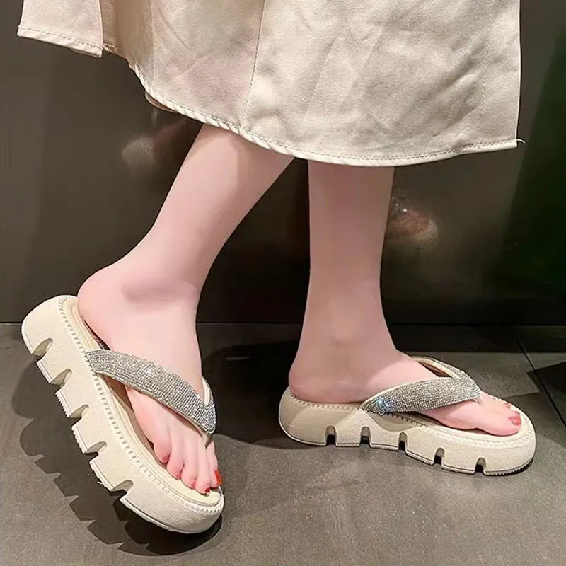Stylish summer shiny sandals