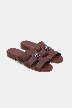 Tan Lattice Resort Mules