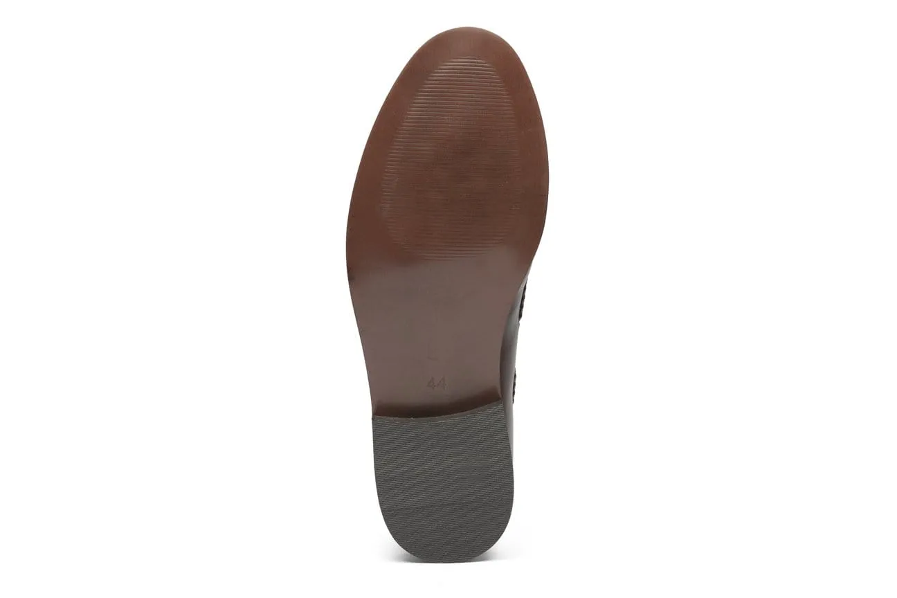 Winston Leather Knot Loafers - Black