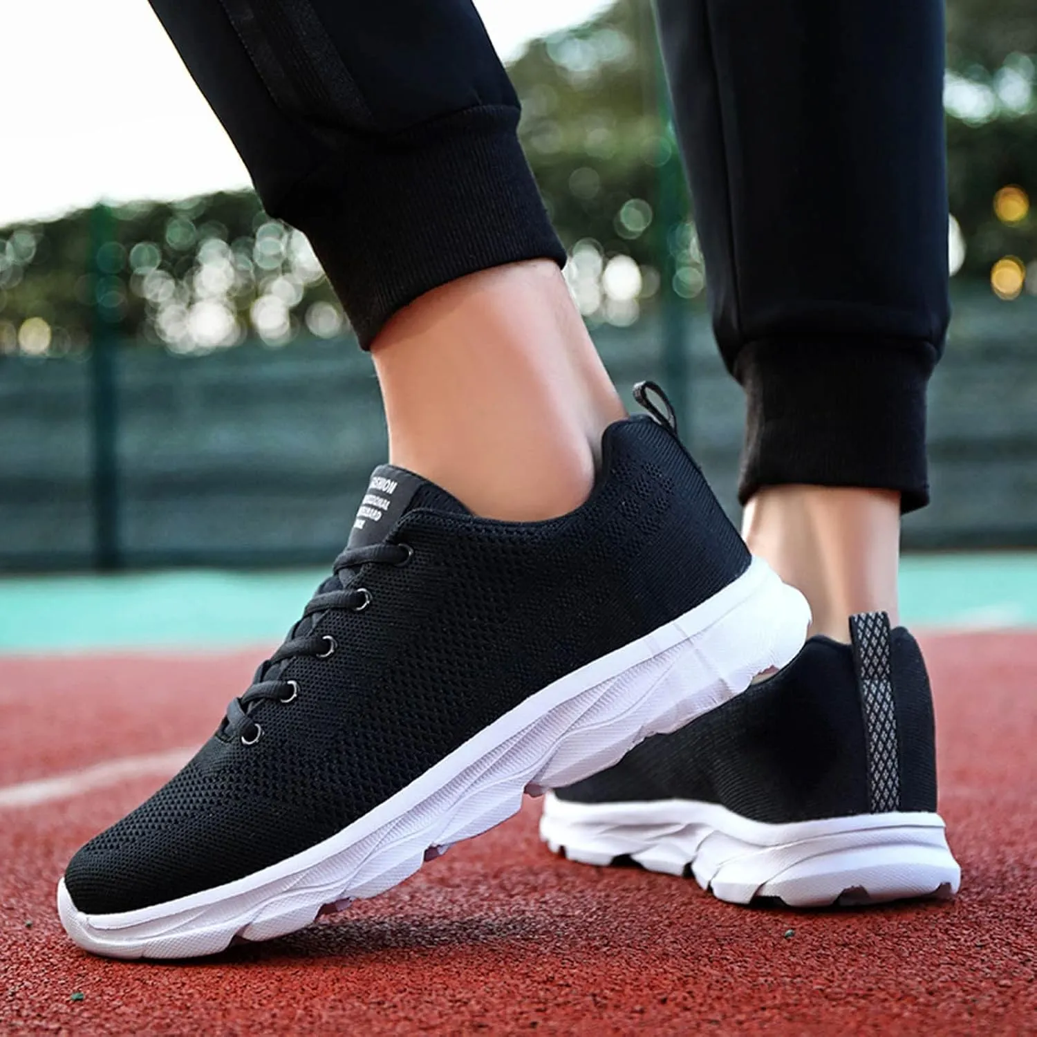 Women's Lace Up Road Running Shoes Wide Athletic Tennis Mens Running Shoes Walking Casual Shoes Slip On White Platform Sneakers Waterproof Tennis Shoe Cross Trainer Shoe