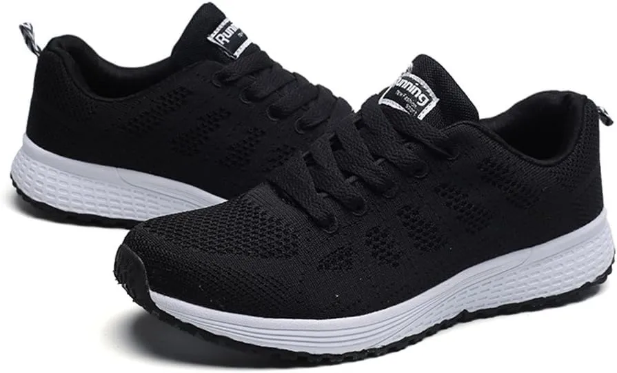 Women's Walking Sock Shoes Elastic Knit Lightweight Mens Dress Shoes Workout Black Casual Shoes Waterproof Sneakers Slip On Tennis Shoe Cross Trainer Shoe