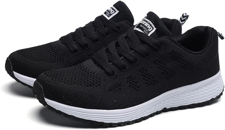 Women's Walking Sock Shoes Elastic Knit Lightweight Mens Dress Shoes Workout Black Casual Shoes Waterproof Sneakers Slip On Tennis Shoe Cross Trainer Shoe