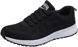 Women's Walking Sock Shoes Elastic Knit Lightweight Mens Dress Shoes Workout Black Casual Shoes Waterproof Sneakers Slip On Tennis Shoe Cross Trainer Shoe